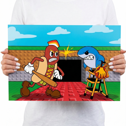 Mega Σχολικό Πακέτο Mr Antouon "Hotdog Luckyblock" — Τσάντα + Κασετίνα + Smart LED Thermos + Poster | Official Creator Merch 2026